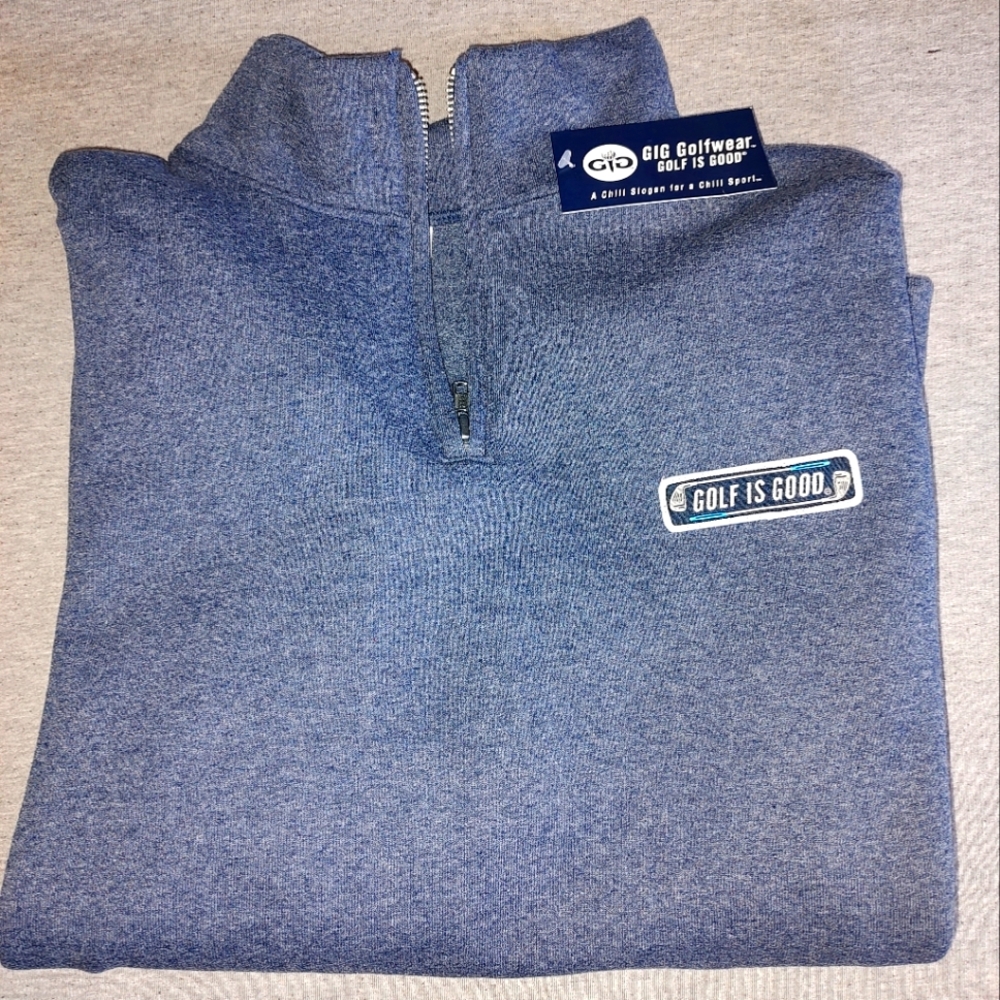 Men's quarter zip light fleece top by GIG golf wear